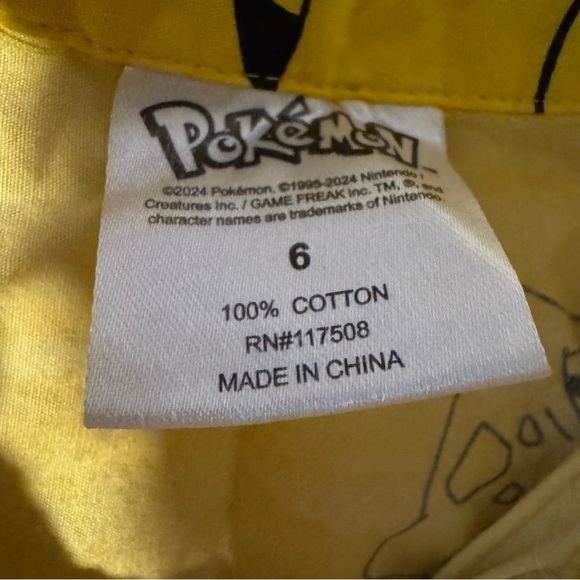 Pokemon Yellow Pikachu Button Down Shirt - Picture 2 of 3